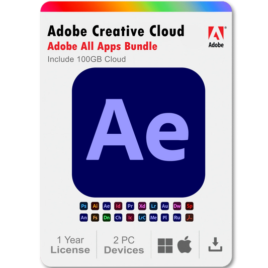 After Effects 1 Year Subscription All Adobe Creative Cloud Apps Bundle