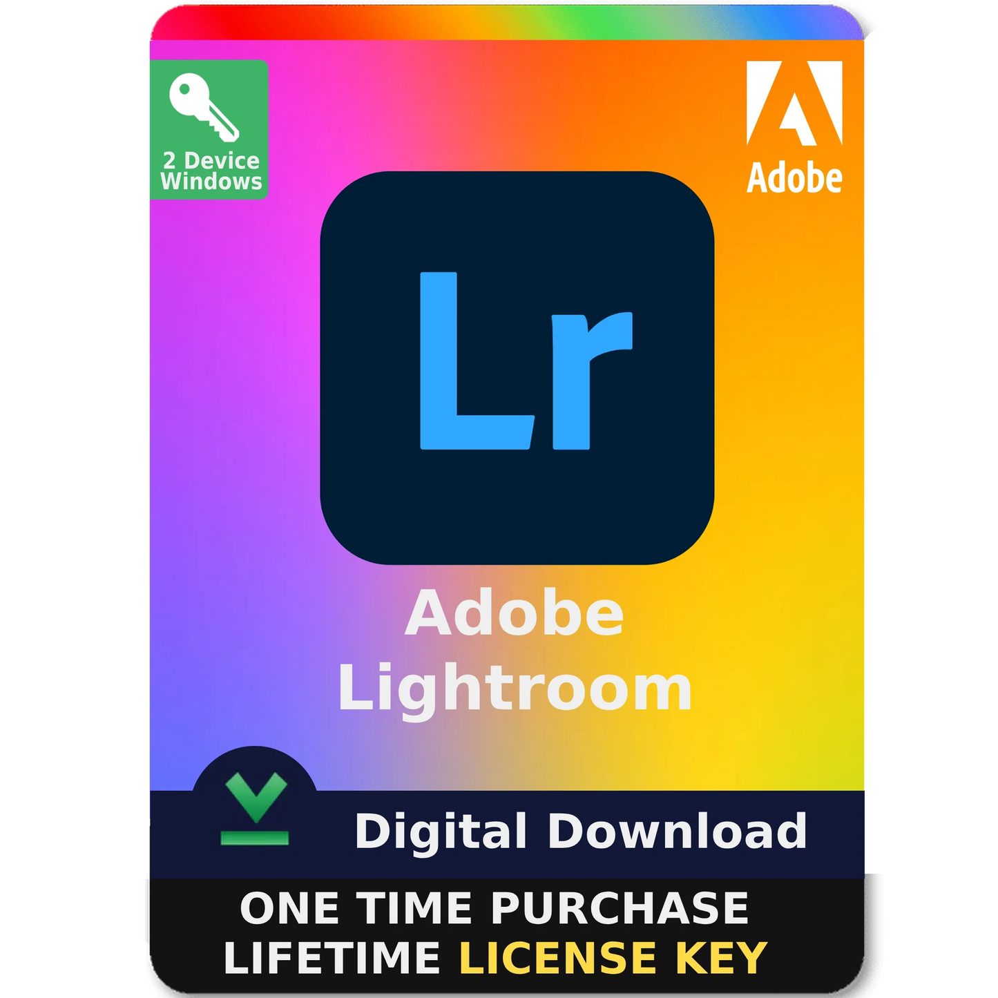 Adobe Lightroom 2025 – Perpetual License Digital Download for Windows