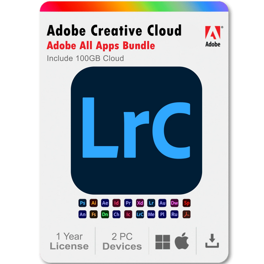 Lightroom Classic 2025 1 Year Subscription All Adobe Creative Cloud Apps Bundle