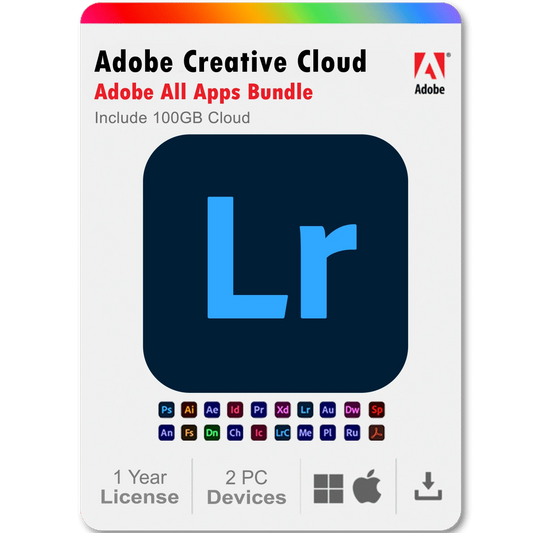 Lightroom 2025 1 Year Subscription All Adobe Creative Cloud Apps Bundle