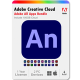 Adobe Creative Cloud All Apps 2025 – 1-Year Prepaid Subscription (Windows & macOS)