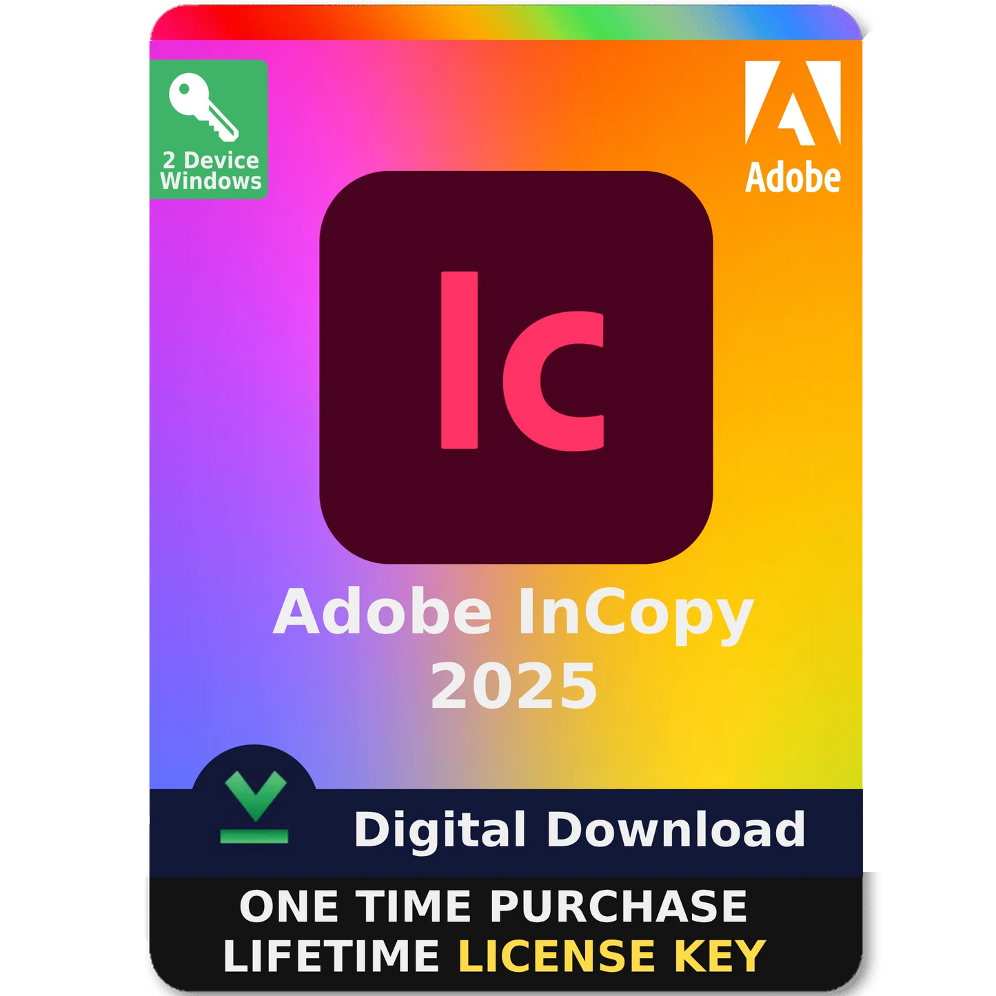 Adobe InCopy 2025 – Perpetual License Digital Download for Windows